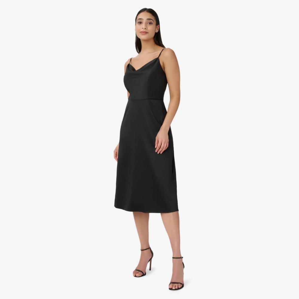 Adrianna Papell Black MIDI Dress
